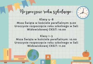 Rozpoczęcie roku szkolnego 2026/2027
